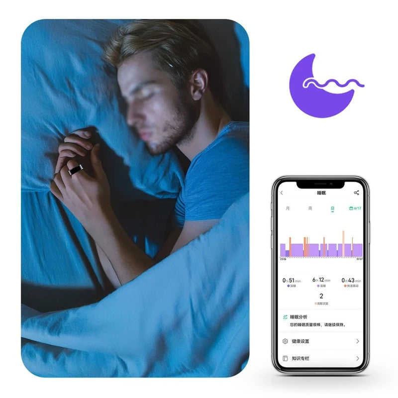 Waterproof Smart Ring Monitoring Heart Rate Blood Pressure And Bluetooth