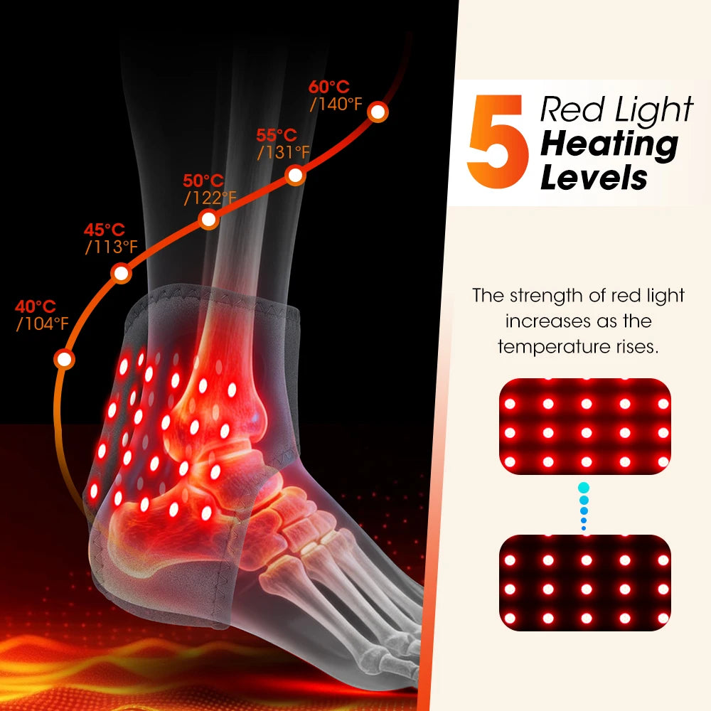 Hailicare Electric Ankle Massager With Heat And Vibration