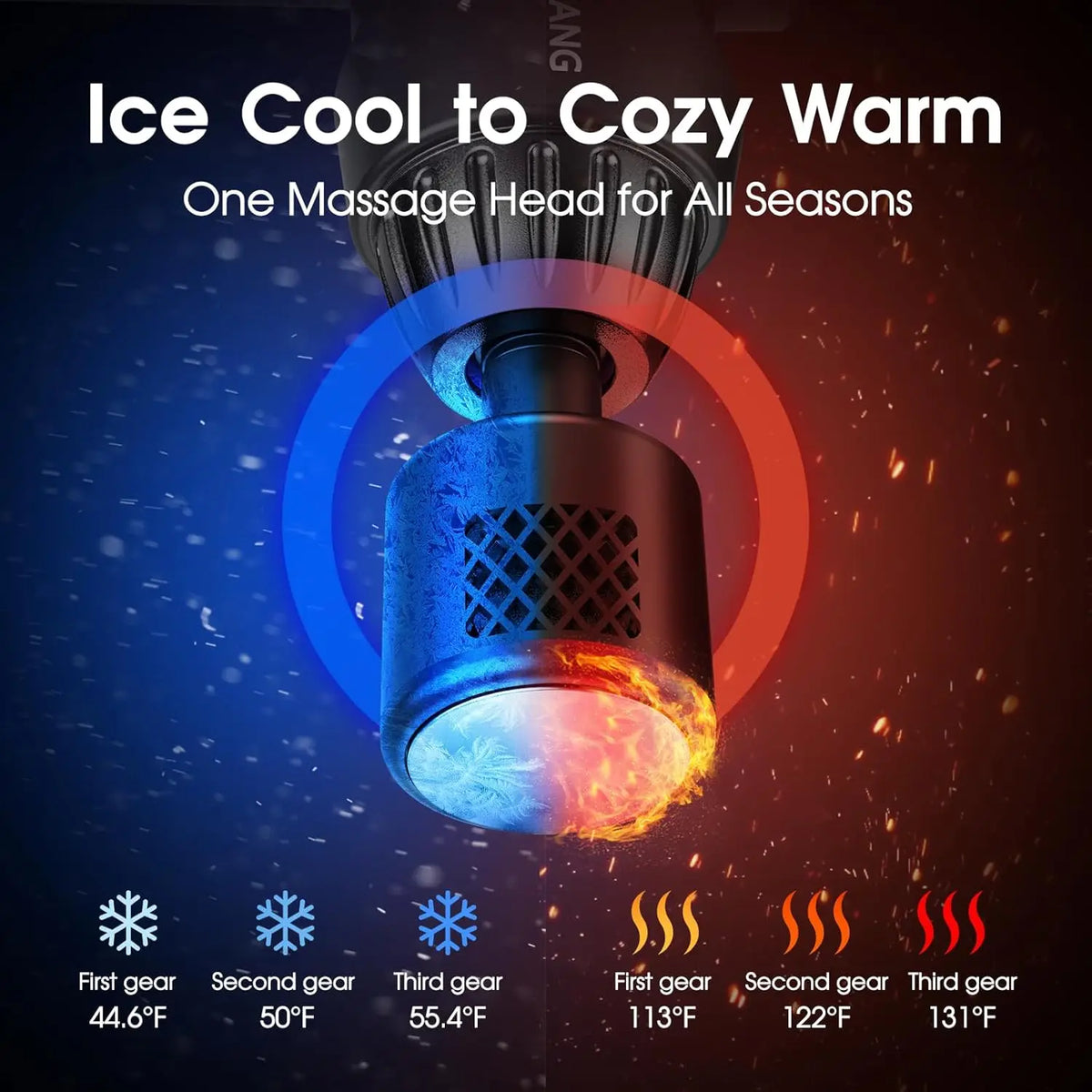 Lingteng Hot Cold Deep Tissue Percussion Handheld Massage Gun