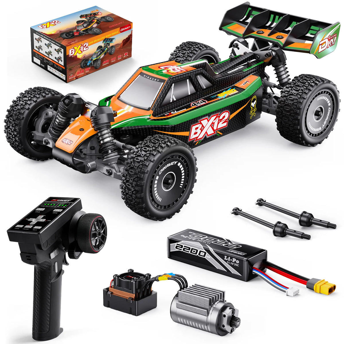 Dikavey Brushless 4X4 High Speed Remote Control Racing Car