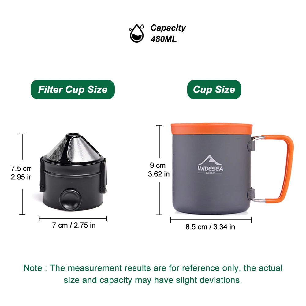 WideSea Outdoor Camping Cookware Set Portable Kitchen Pot Kit