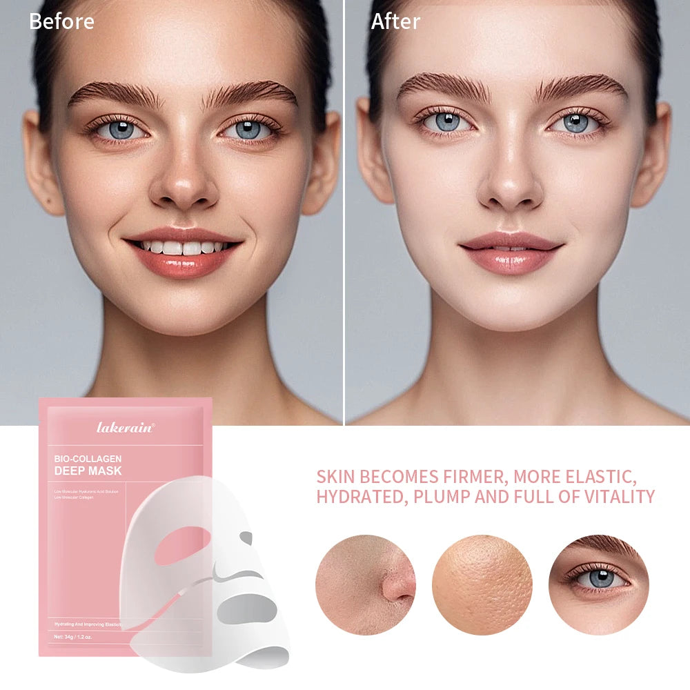 Lakerain Bio Collagen Face Mask Deep Hydrating Anti Aging