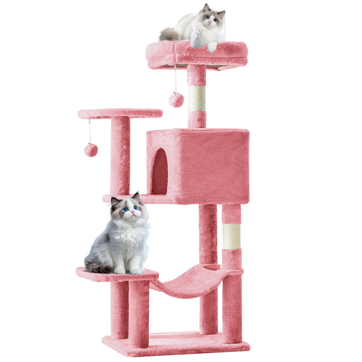 MCQ Premium Tiered Cat Tree Featuring Natural Sisal Scratching Posts