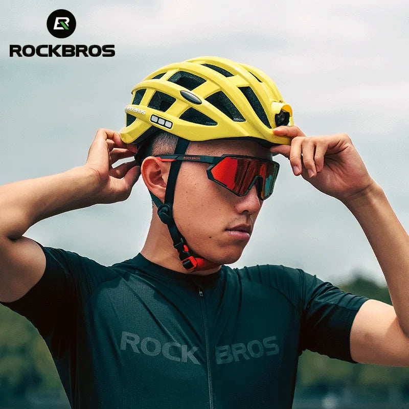 Rockbros Ultralight LED Cycling Helmet With Bright Front Light
