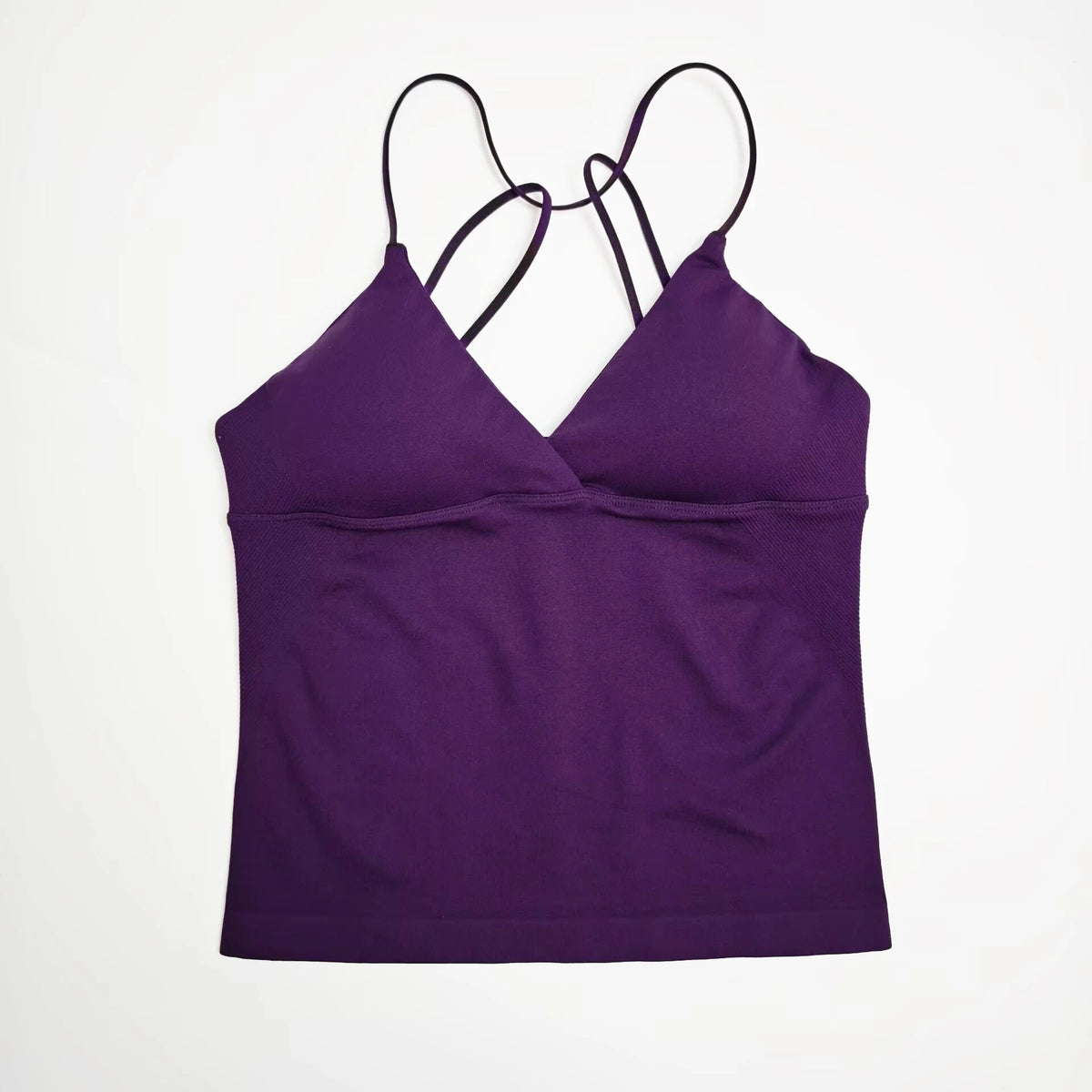 Nclagen Womens Seamless Twist Front Yoga Tank Top Gym Vest