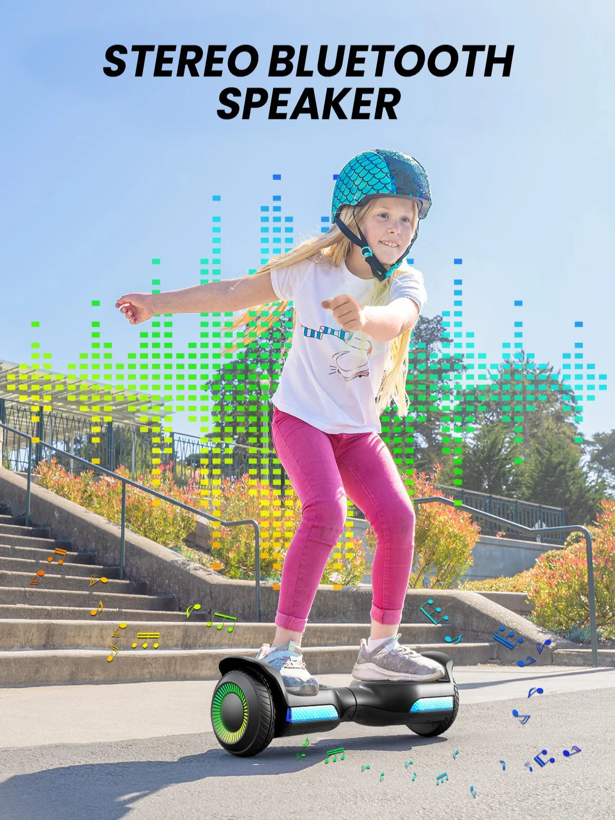 Gyroor All Terrain Self Balancing Hoverboard With Bluetooth Speaker