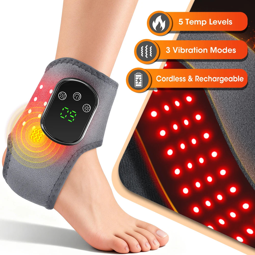 Hailicare Electric Ankle Massager With Heat And Vibration