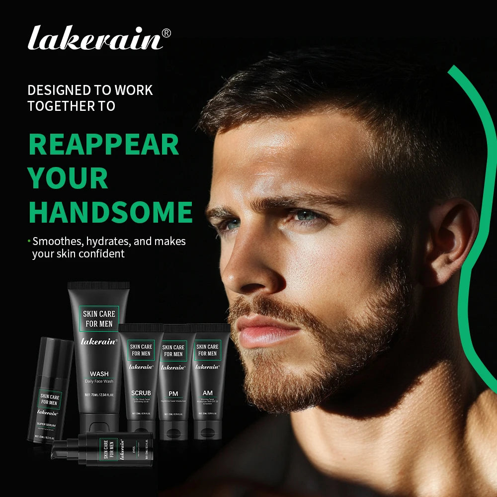 Lakerain Men Hydrating Face Sunscreen Oil Control Moisturizer Set