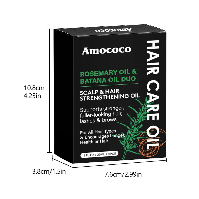 Amococo Rosemary Batana Hair Oil Duo For Dry Frizzy Hair