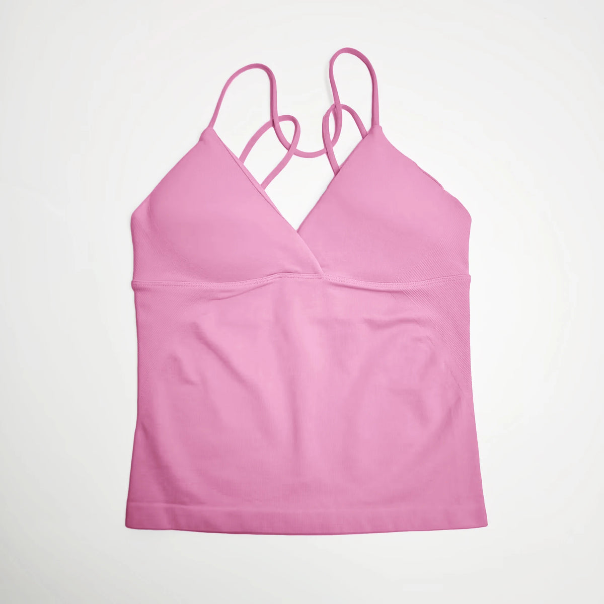 NCLAGEN Women Seamless Twist Front Longline Yoga Tank Top