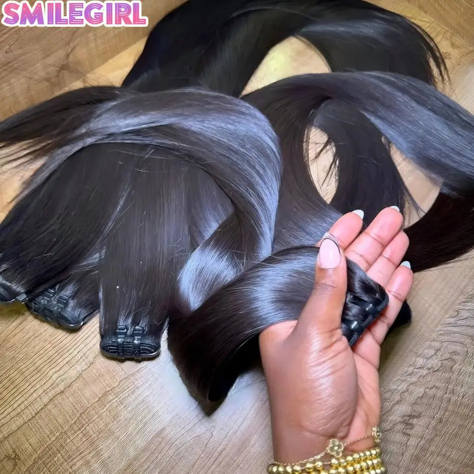 Smilegirl Remy Brazilian Human Hair Extensions Bundles