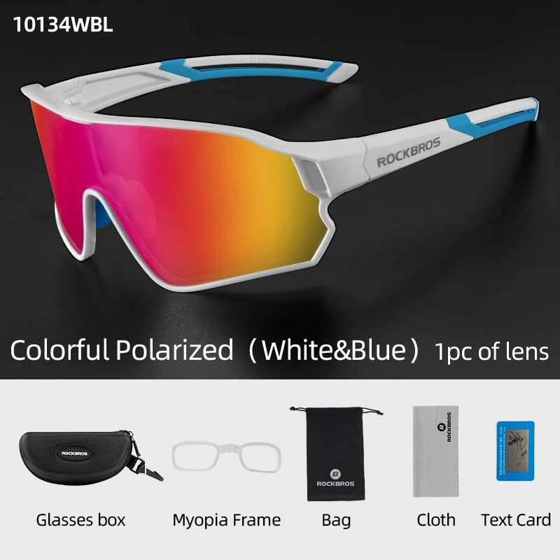 Rockbros Polarized Cycling Glasses Ultralight UV400 Sport Sunglasses