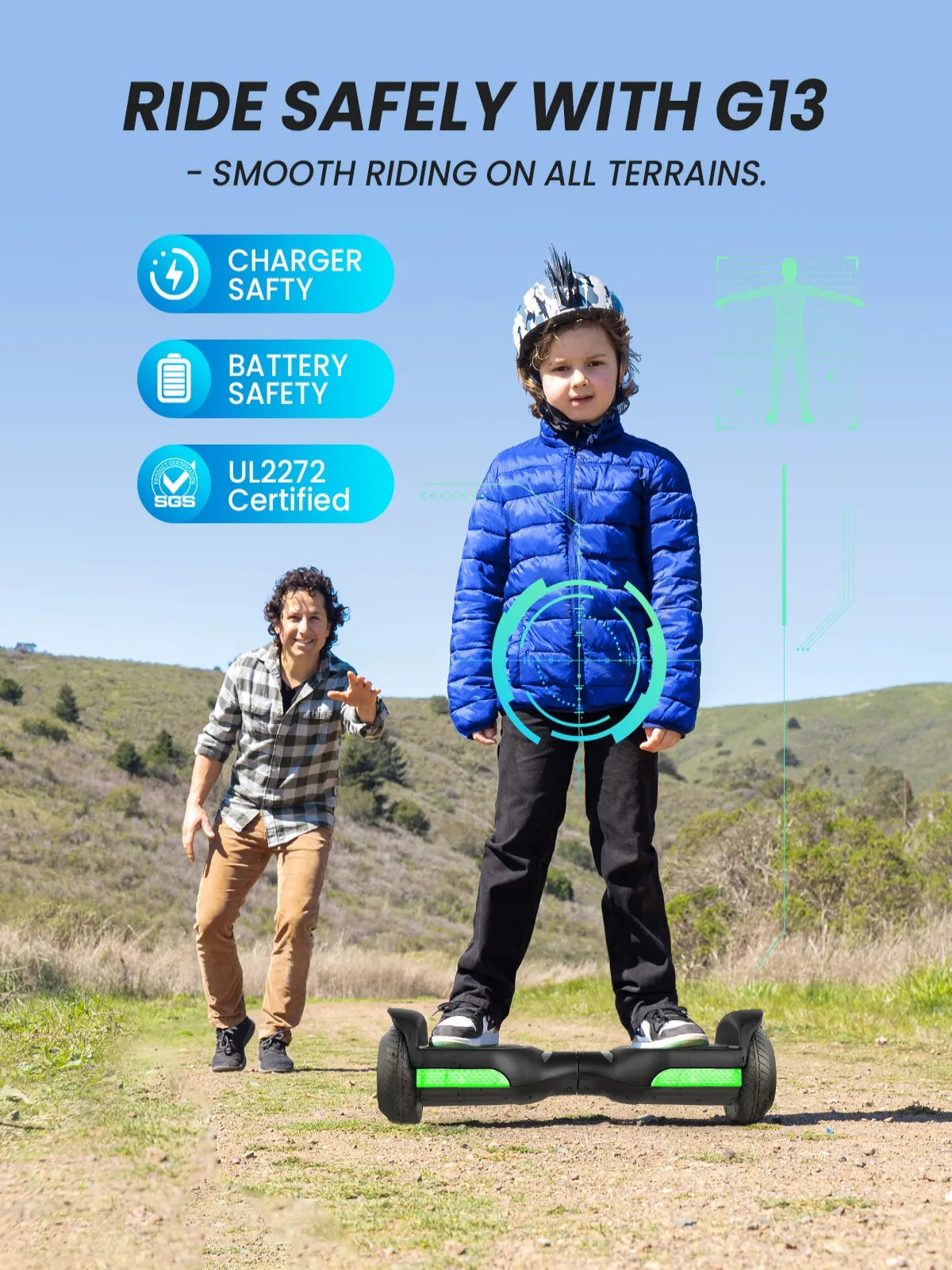 Gyroor All Terrain Self Balancing Hoverboard With Bluetooth Speaker