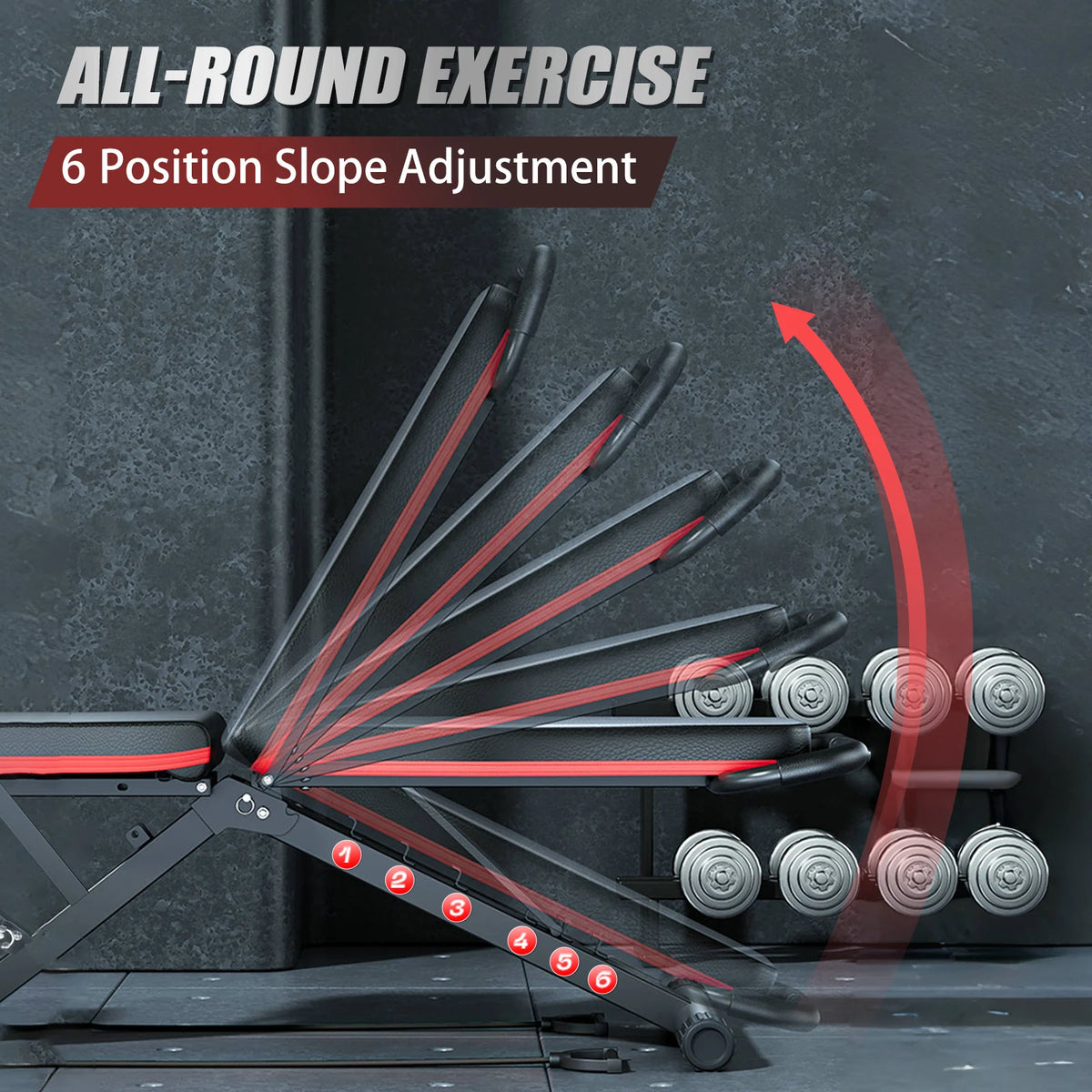 Adjustable Foldable Dumbbell Weight Bench For Full Body Workout