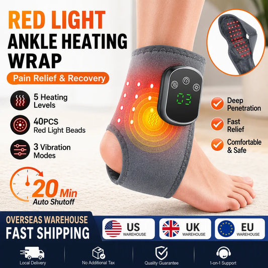 Hailicare Electric Ankle Massager With Heat And Vibration