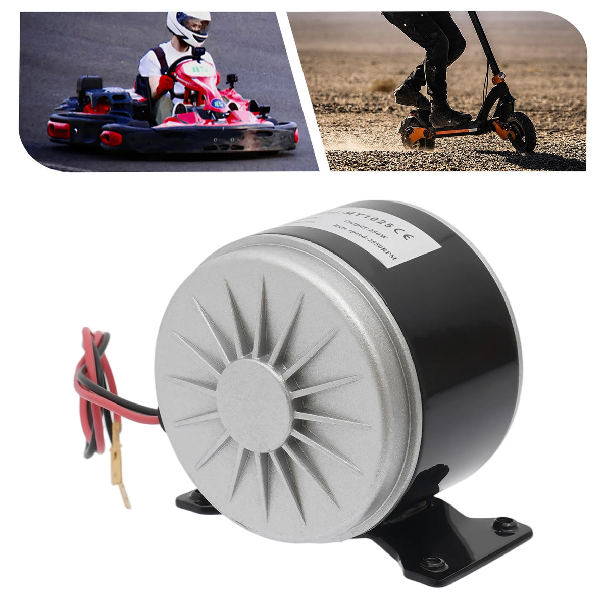 250W 24V Pure Copper Brushed Electric Scooter Motor