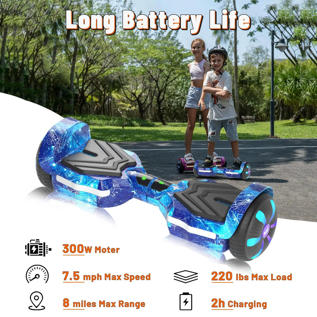 Simate All Terrain Self Balancing Electric Scooter With Bluetooth