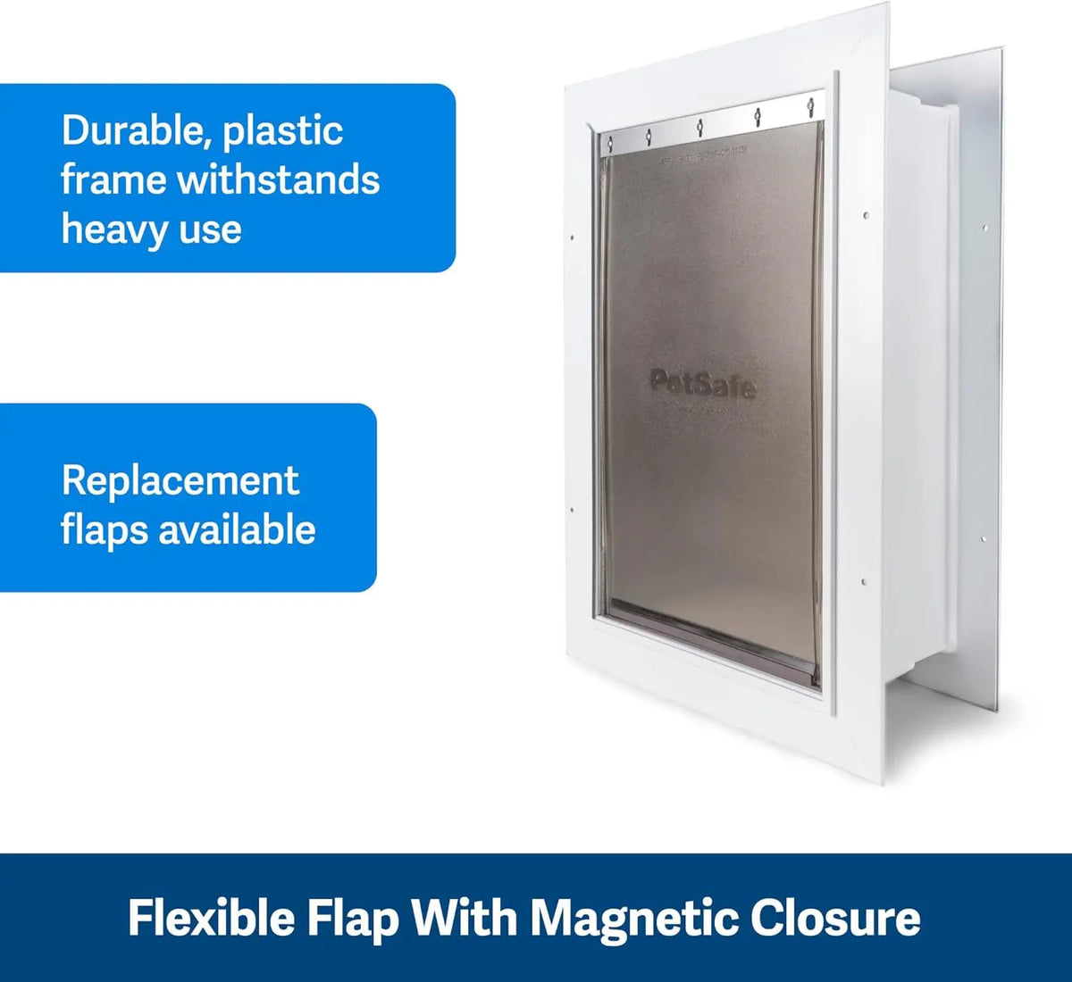 Wall Mounted Pet Door With Rust Free Telescoping Frame