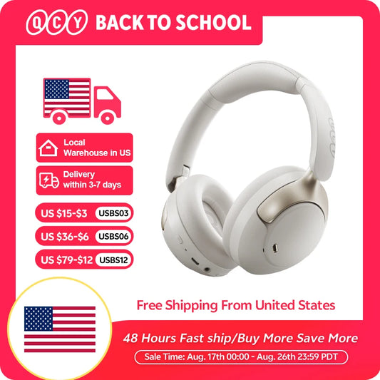 QCY H3 Pro Wireless Bluetooth Headphones With Adaptive ANC