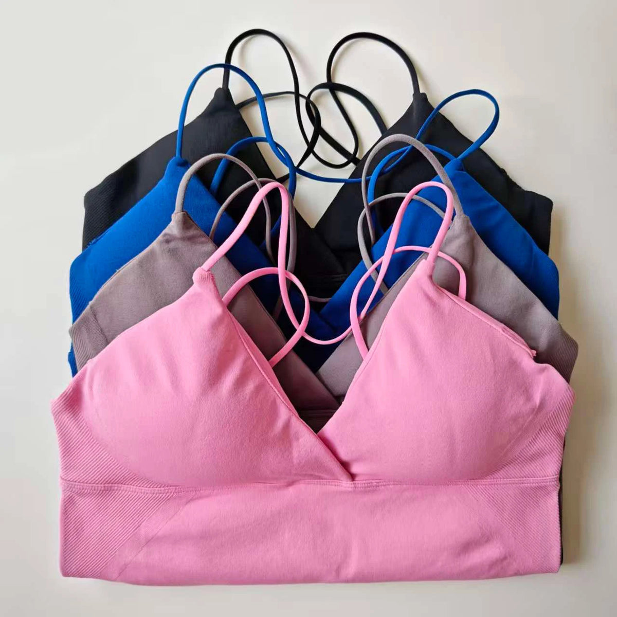 Nclagen Womens Seamless Twist Front Yoga Tank Top Gym Vest