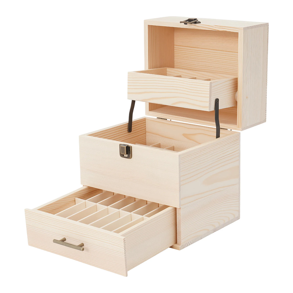 Wooden Essential Oil Storage Box Organizer For Nail Polish Cosmetics