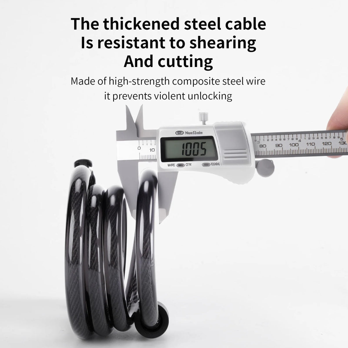 Tosuod Steel Cable Bicycle Lock With Bracket Two Keys