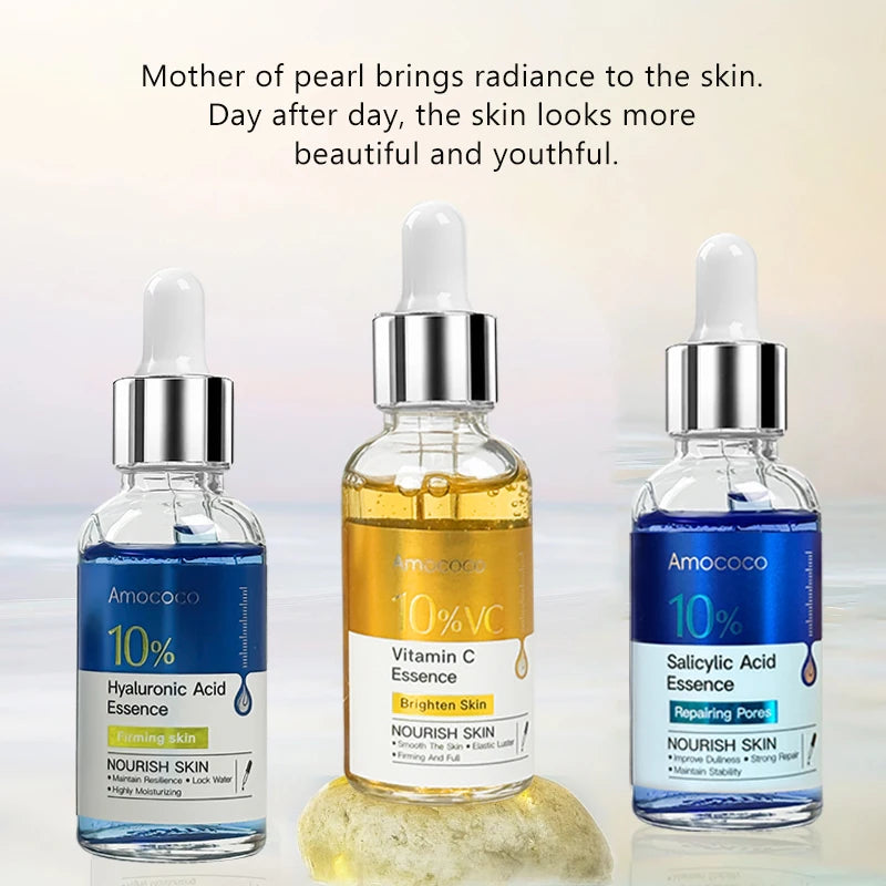 Amococo Vitamin C And Hyaluronic Acid Brightening Facial Serum