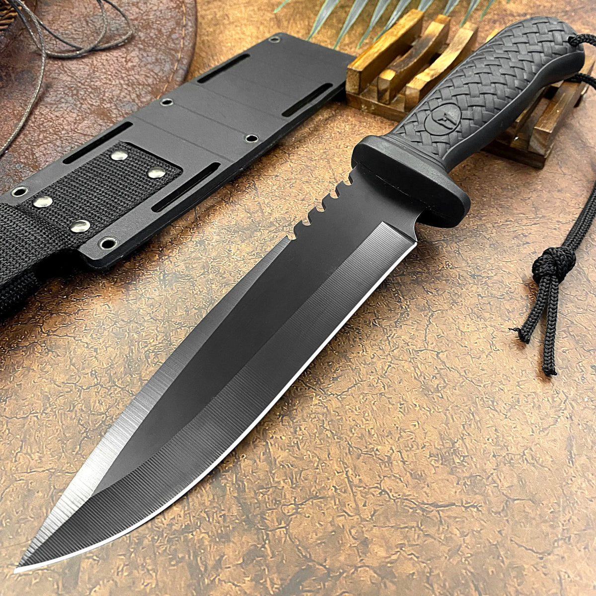 Gdekls Outdoor Straight Knife With Stainless Steel Blade