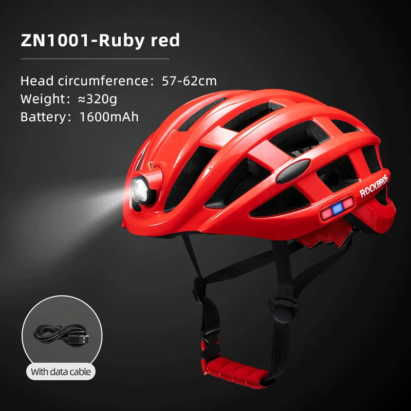 Rockbros Ultralight LED Cycling Helmet With Bright Front Light