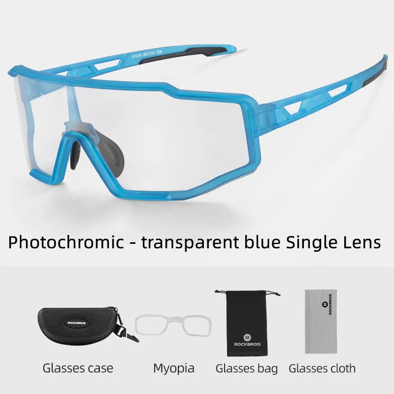 Rockbros Photochromic Polarized Cycling Sunglasses UV Protection Sport Eyewear