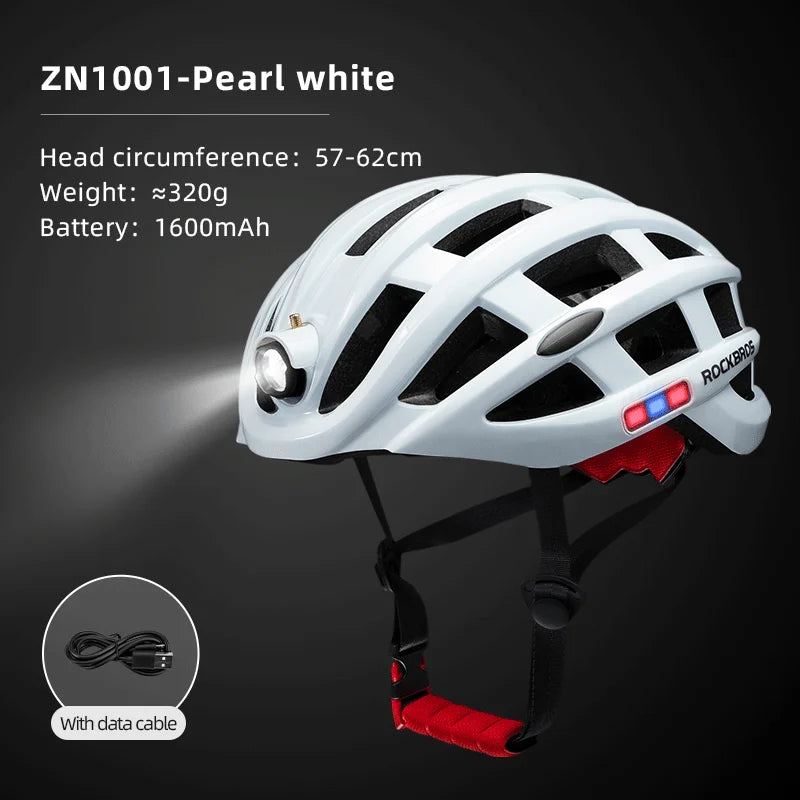 Rockbros Ultralight LED Cycling Helmet With Bright Front Light