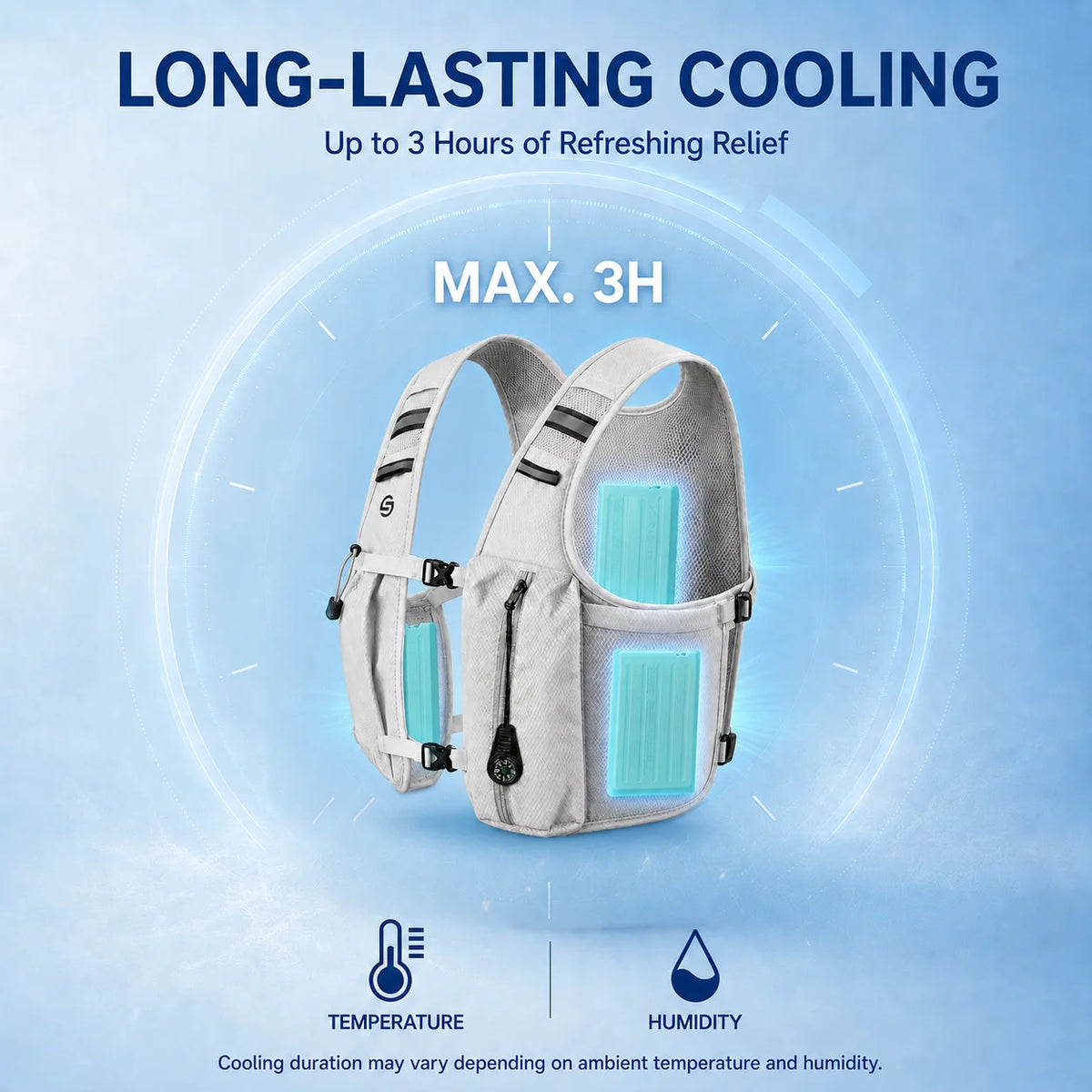 Advanced Tactical Cooling Vest With Refrigeration And Water Bladder