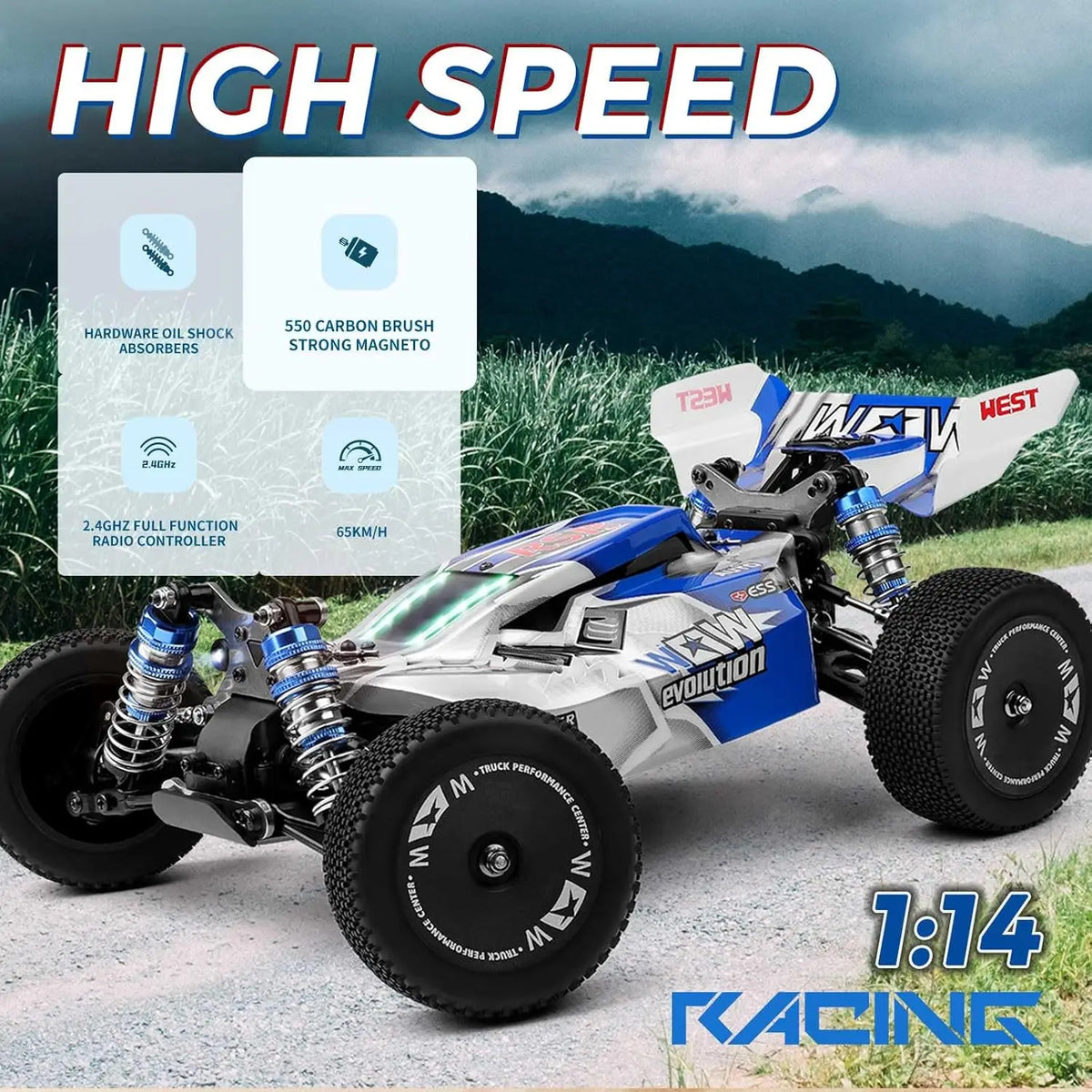 Wltoys 4WD Off Road RC Electric Dirt Bike Adult Racing