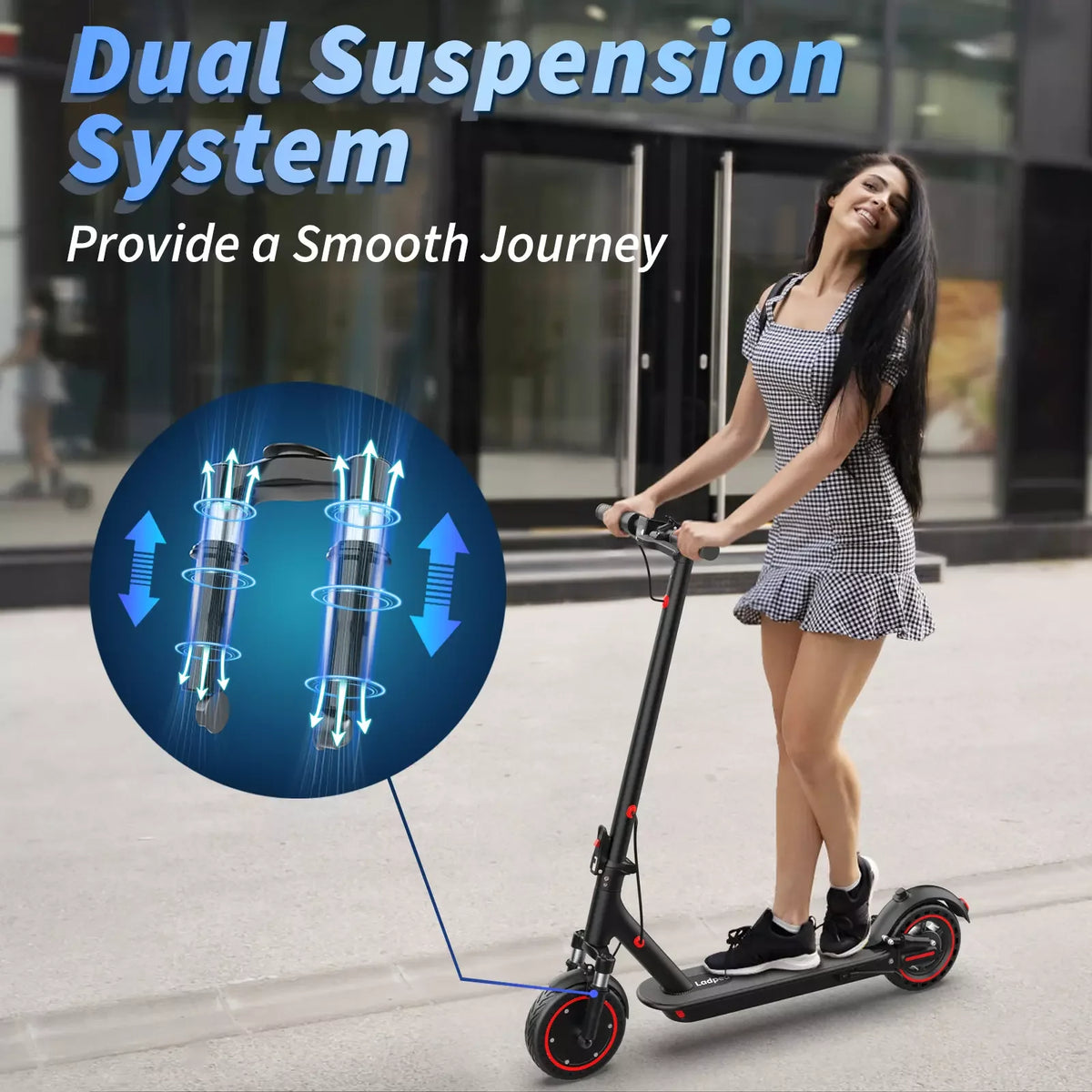 LADPED LP07 Electric Scooter With Dual Suspension And App Control