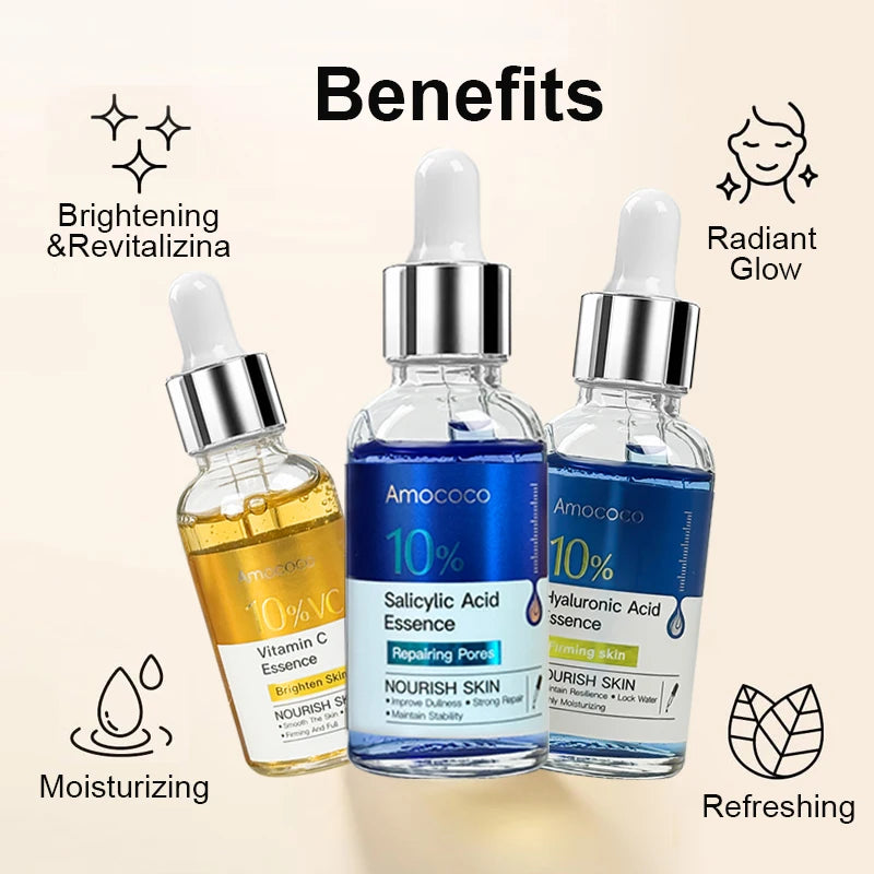 Amococo Vitamin C And Hyaluronic Acid Brightening Facial Serum