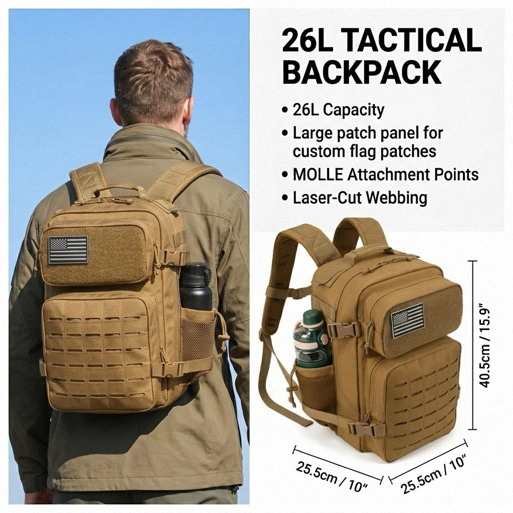 Refire Gear Tactical Hunting Backpack Featuring Dual Cup Holders