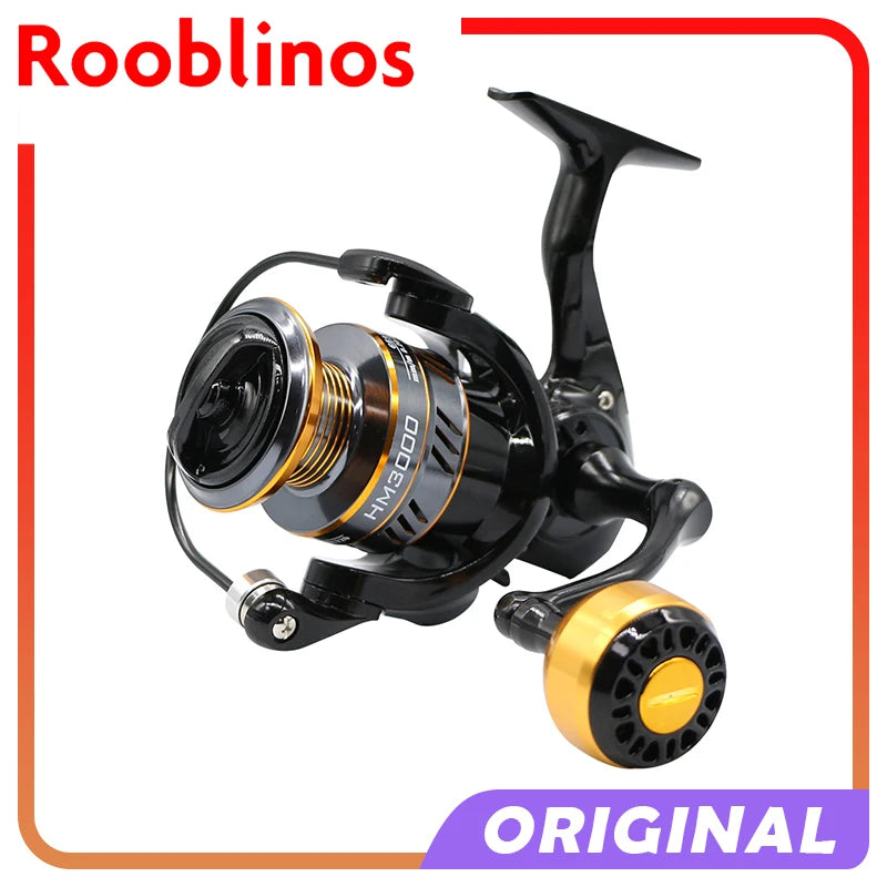 Rooblinos High Speed Spinning Fishing Reel With Metal Cup Strong Drag