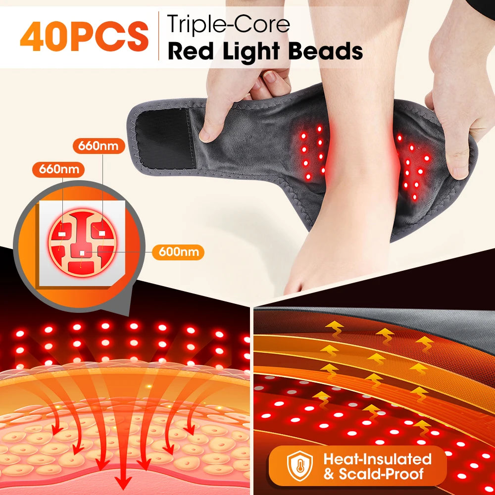 Hailicare Electric Ankle Massager With Heat And Vibration
