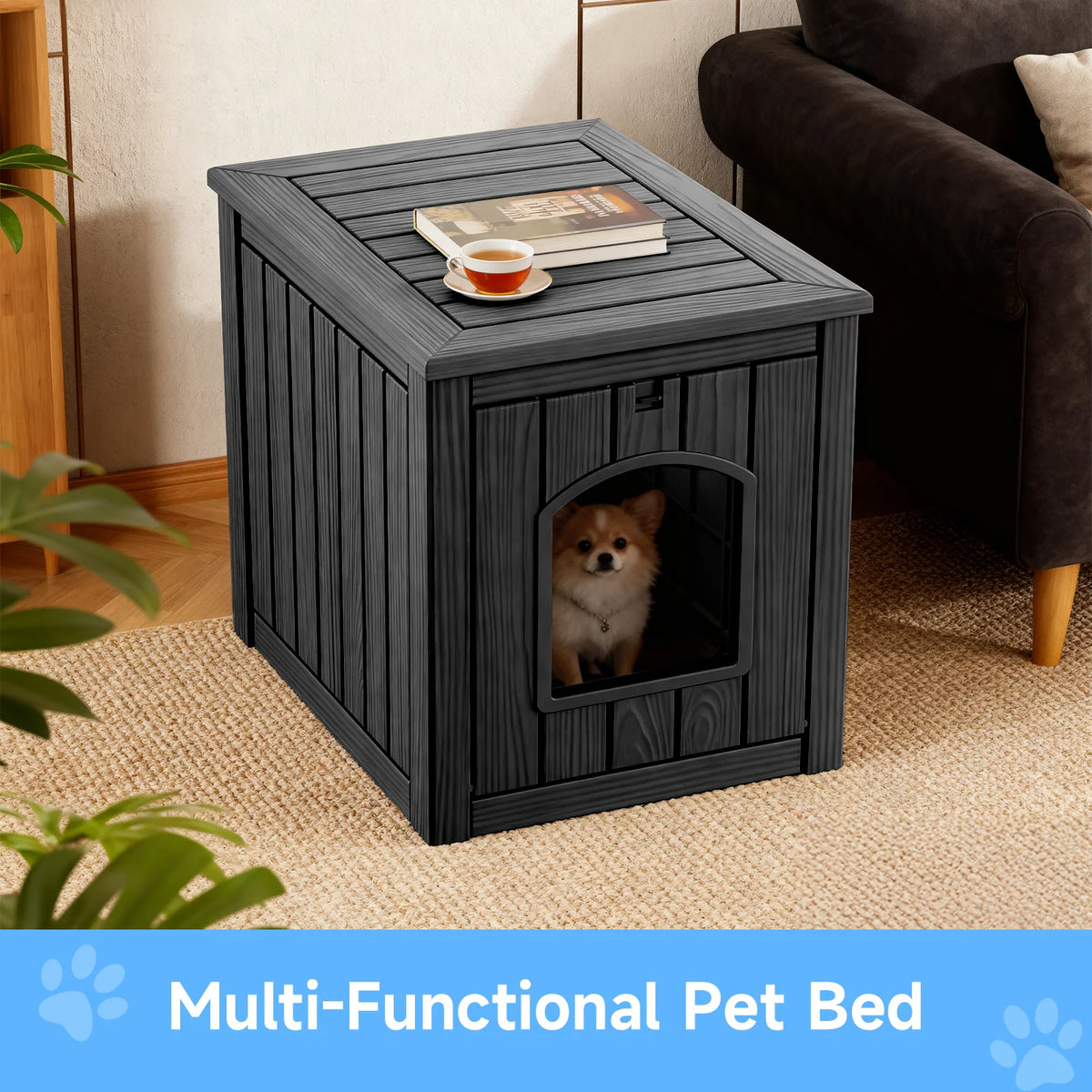 Waterproof Indoor Outdoor Pet Kennel Cat House End Table