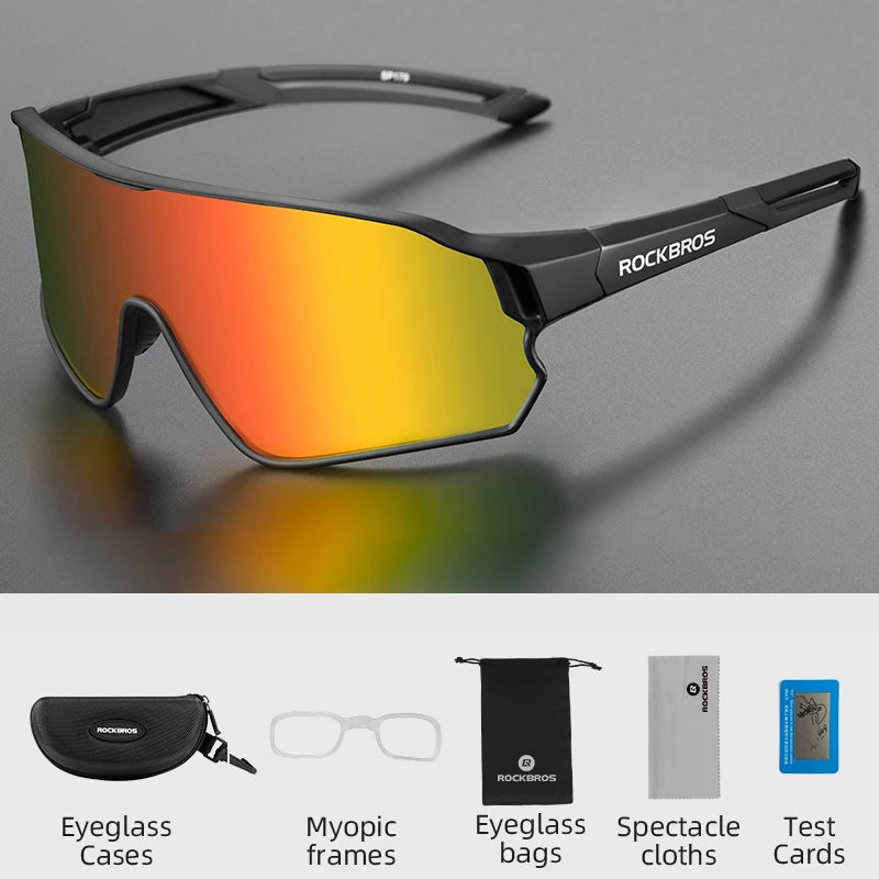 Rockbros Polarized Cycling Glasses Ultralight UV400 Sport Sunglasses