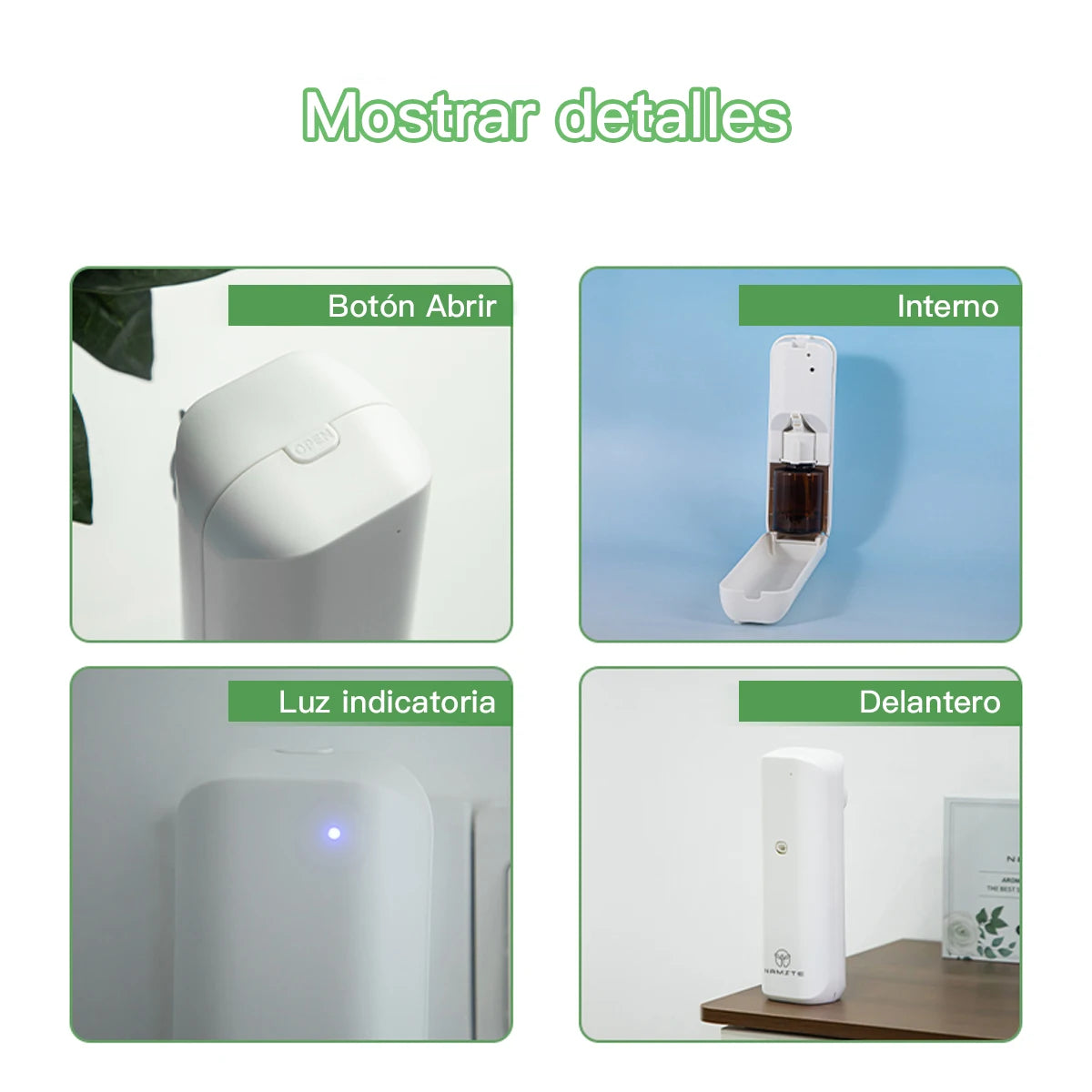 NAMSTE Portable Waterless Oil Diffuser Bluetooth Control Scent Air Machine Fragrance Scent Diffuser Plug-in Wall for Home Office