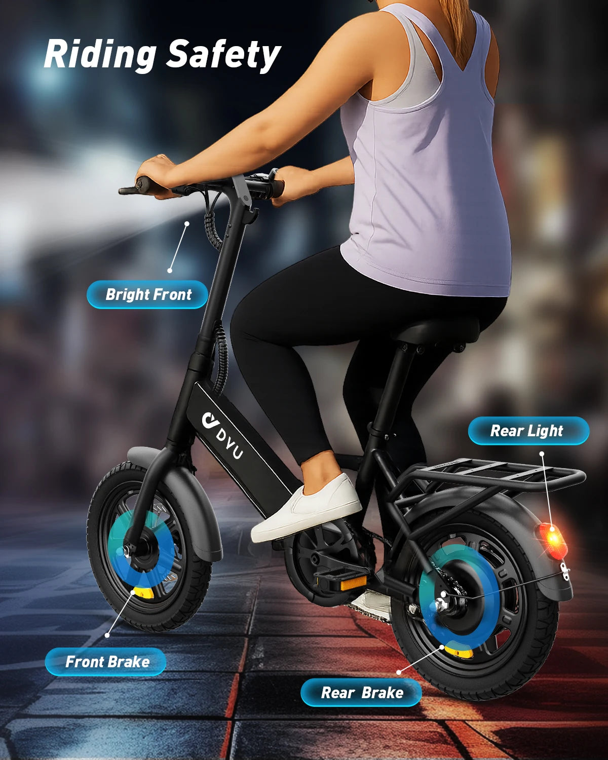 DYU C3 Folding Electric Bike 500W Motor 280WhBattery