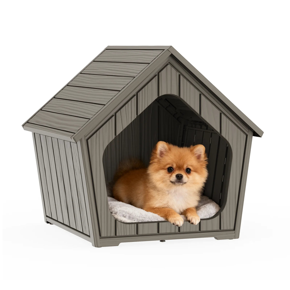 Waterproof Plastic Gable Roof Outdoor Dog Shelter Box