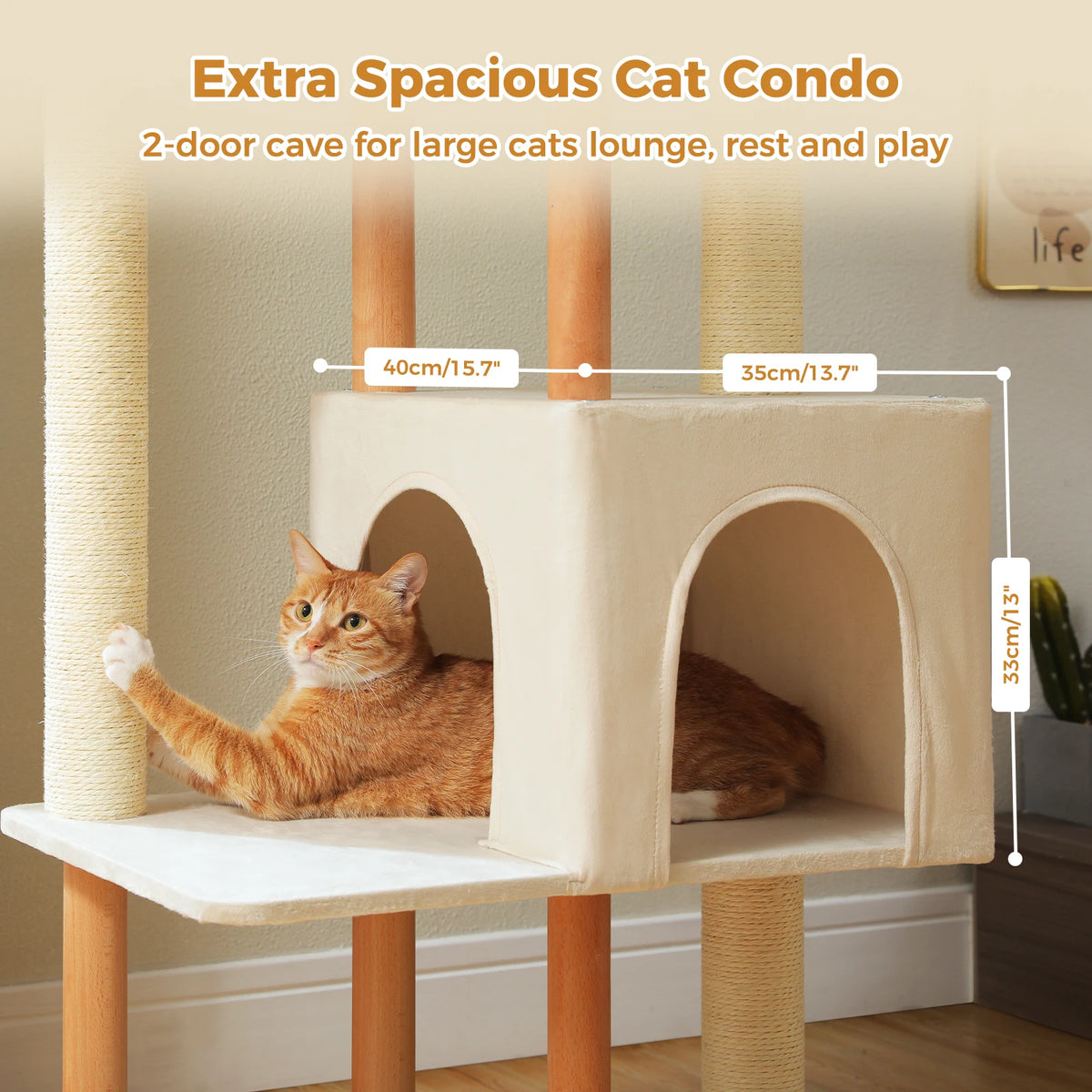 PAWZ Road Indoor Cat Tree With Sisal Scratching Posts