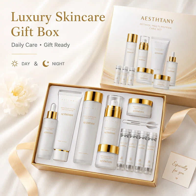 Retinol Multi Peptide Skincare Set For Hydrating Facial Care