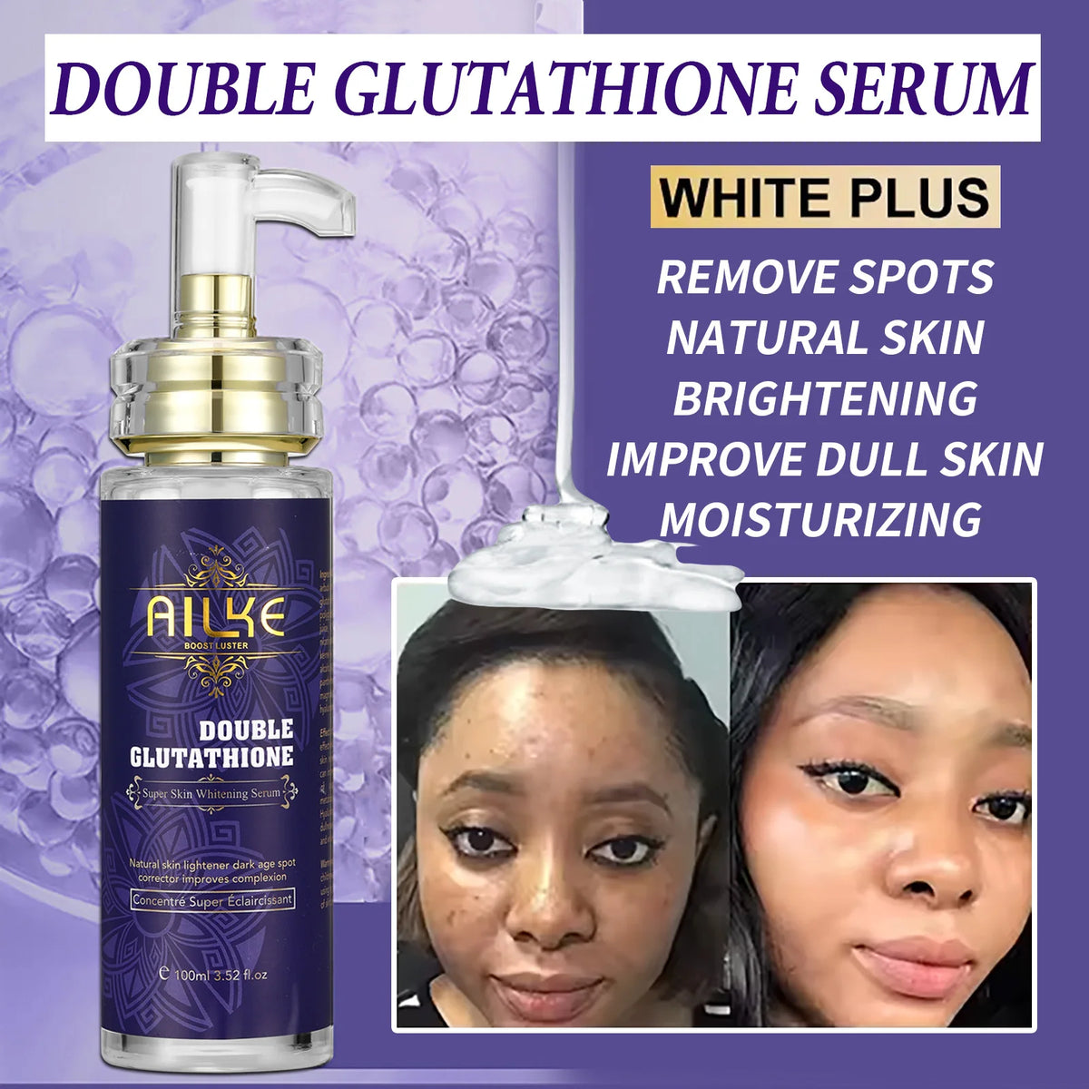 Ailke Double Glutathione Whitening Essence For Even Skin Tone
