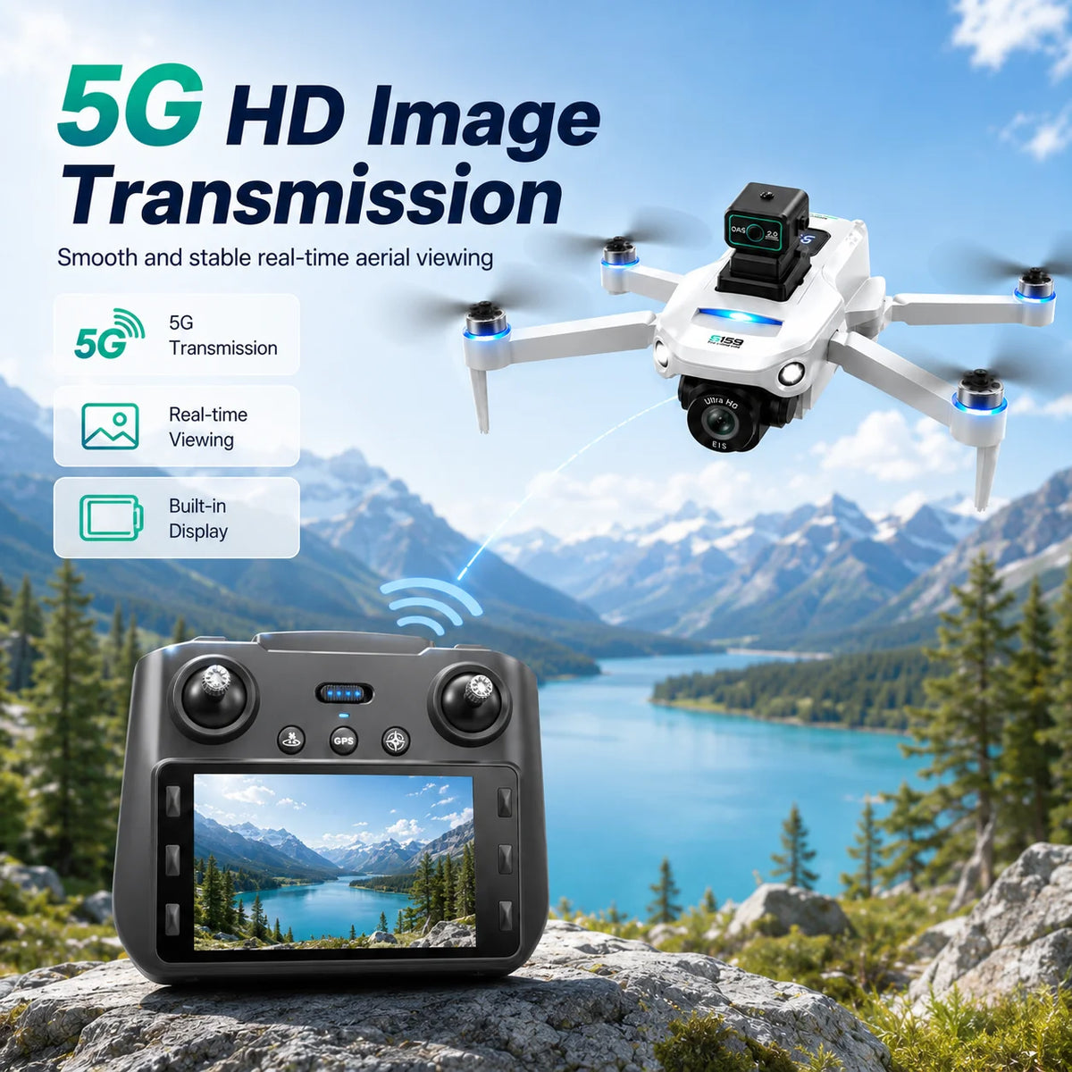 ZNLYRION S159 GPS Drone With 8K Camera 5G FPV Obstacle Avoidance