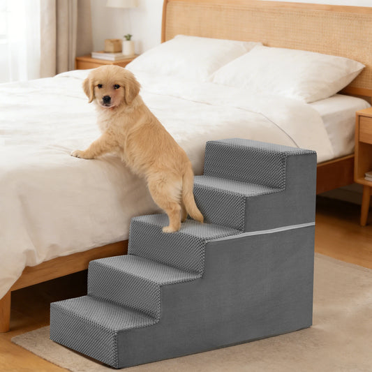 Premium Foam Dog Stair Ramp With Non Slip Indoor Steps
