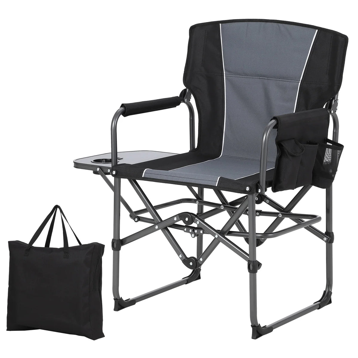 Himiss Heavy Duty Portable Folding Director Chair With Table