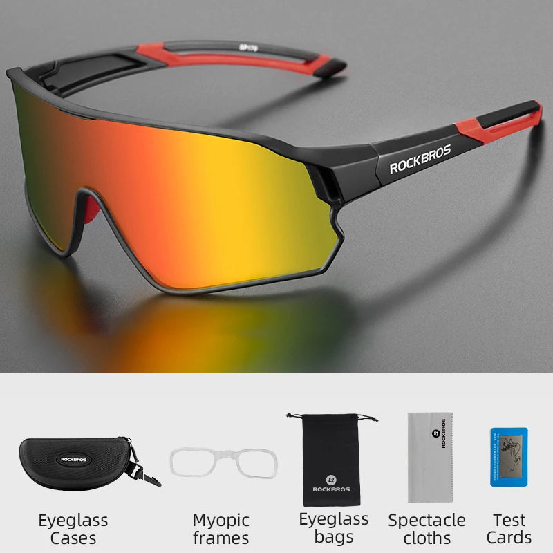 Rockbros Polarized Cycling Glasses Ultralight UV400 Sport Sunglasses